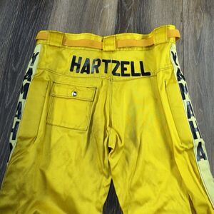 Vintage 70s Yamaha Motocross Pants Mens 38 x 28 Yellow Nylon Racing MX Padded